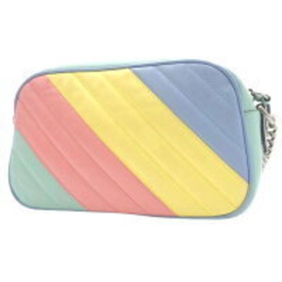 Gucci GG Marmont Camera Bag Chain Crossbody Double Quilted Blue Pink - Picture 2 of 7